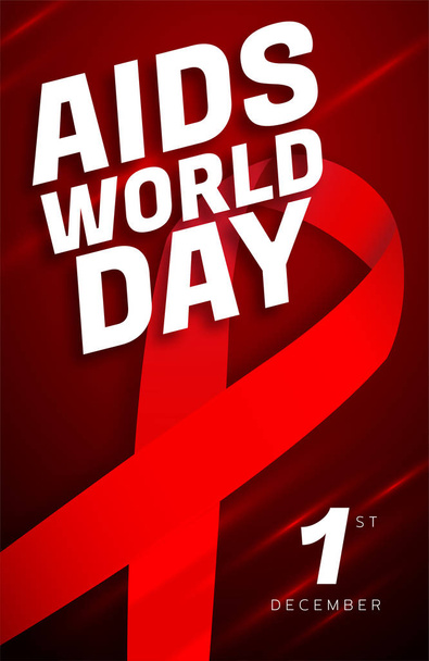Wereld Aidsdag. 1 December Wereld Aidsdag poster - Vector, afbeelding