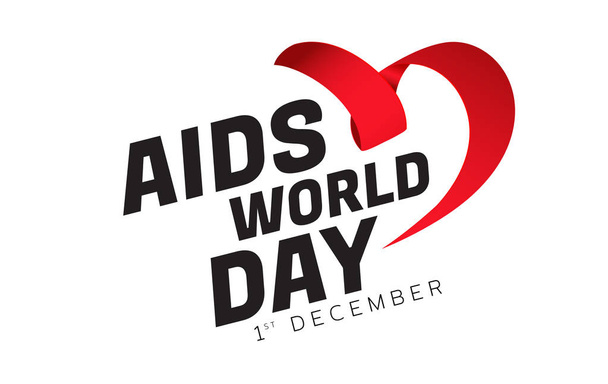 世界エイズ ・ デー。第 1 回 12 月世界エイズの日ポスター - ベクター画像