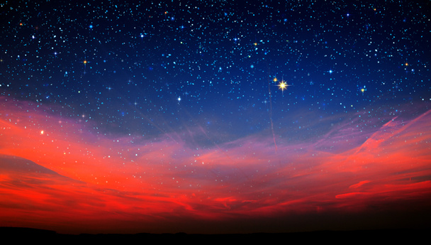 Ciel nocturne avec des étoiles colorées. Fond ciel abstrait
. - Photo, image