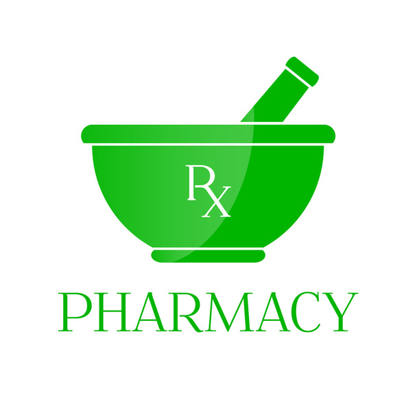 Symbole pharmacie - mortier de couleur verte
 - Photo, image