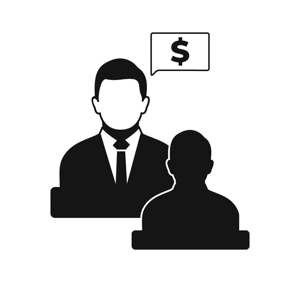 Icono de asesor financiero y empresarial. Estilo plano vector EPS
. - Vector, imagen