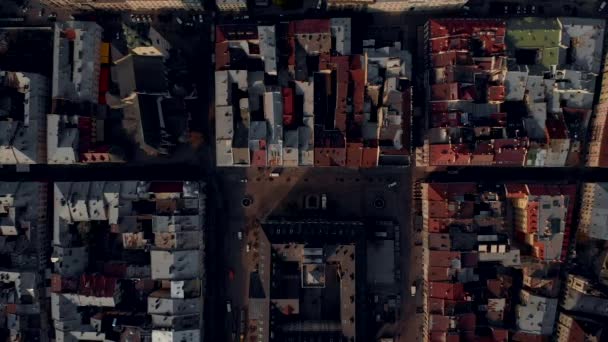 Top view of the Lviv city from above - Footage, Video