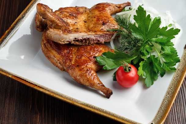 Grilled chicken . restaurant menu - Valokuva, kuva