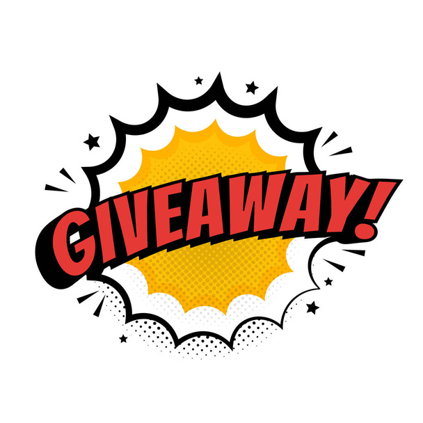 Giveaway raffle day poster design give away Vector Image