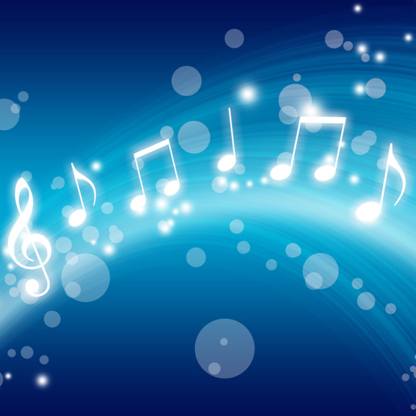 glowing background with musical notes - Foto, Bild