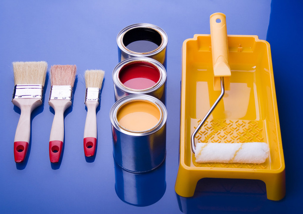 Paint and brushes - Photo, Image