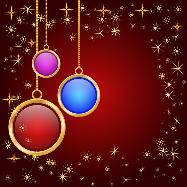 Christmas and New Year background. - Vector, imagen