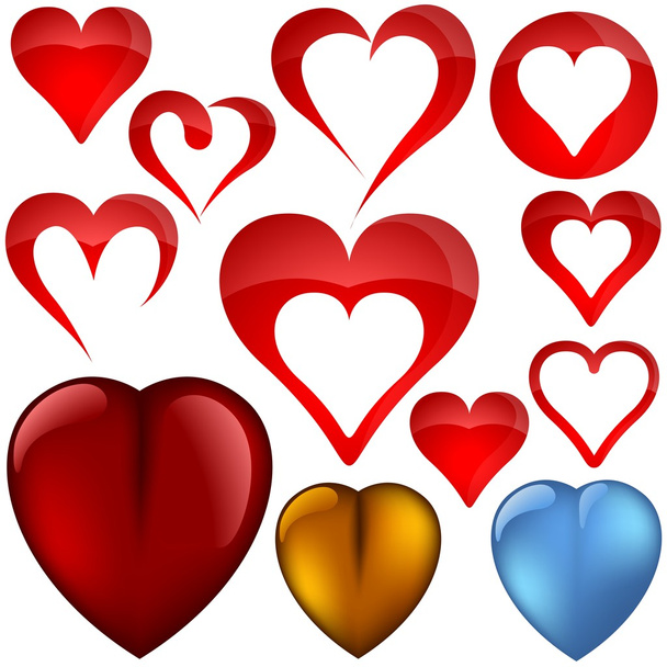 Heart Icons - Vektor, Bild