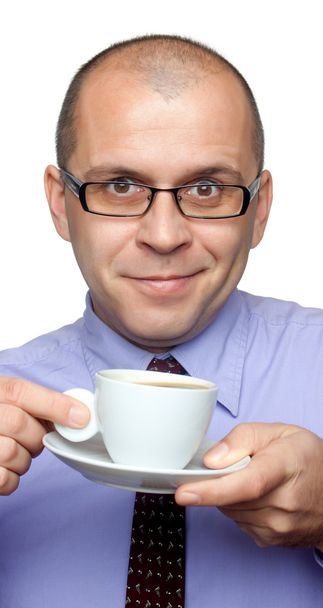 Businessman drinking coffee - Fotoğraf, Görsel