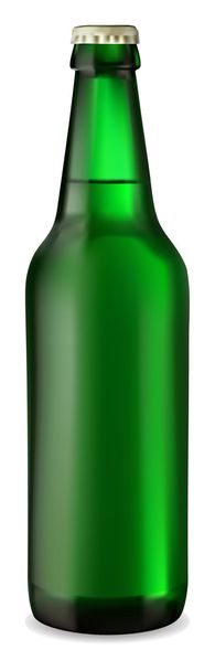 Green bottle of beer - Вектор, зображення