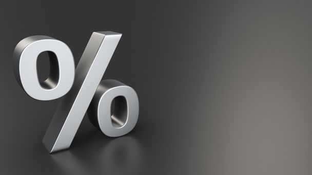 Percent on black - Фото, изображение