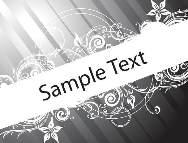 Sample text with floral - Vector, afbeelding