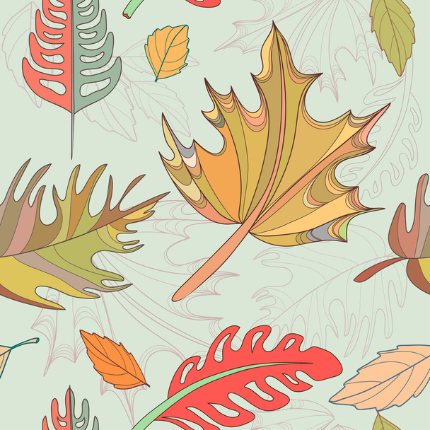 naadloze herfst patroon - Vector, afbeelding