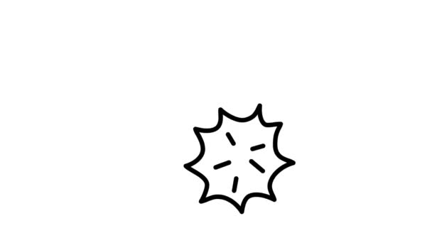 2d Animazione grafica di movimento monoline disegno di una bomba rotonda vintage con fusibile acceso esplodere sullo schermo bianco, nero e verde in HD ad alta definizione
. - Filmati, video