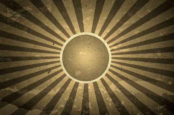 Vintage background with painted sun with sunbeam - Photo, Image