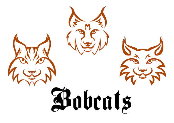 Bobcats i lynxs - Wektor, obraz