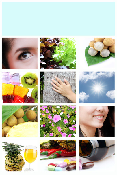 Mix Picture for Health life in frame. - Photo, Image