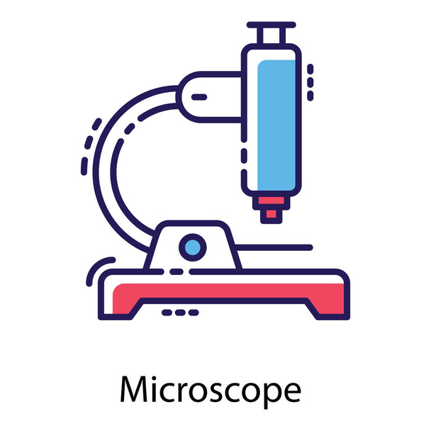 Optical microscope flat icon design  - Vector, afbeelding