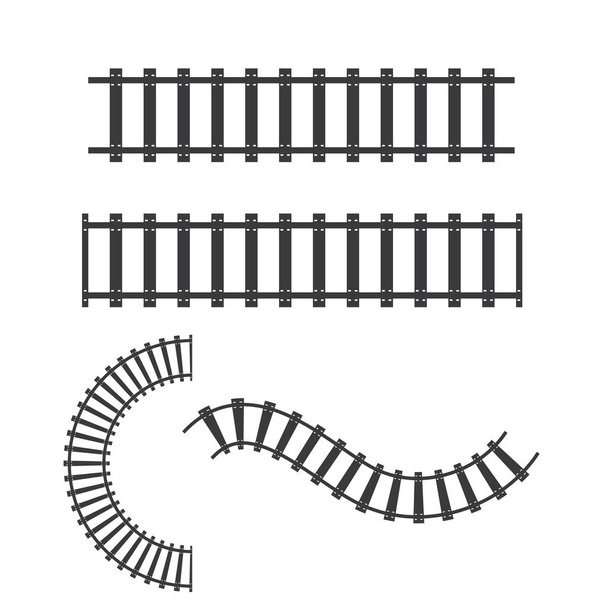 Дизайн векторных значков железнодорожных путей
 - Вектор,изображение