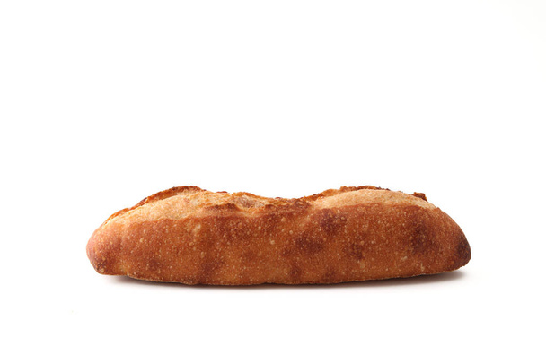 bagietka francuski chleb patelnia izolowane na białym tle - Zdjęcie, obraz