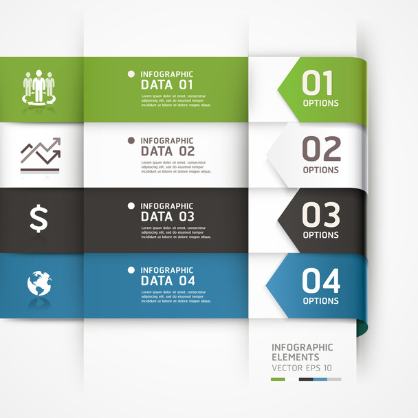 Abstract arrow business infographics template. - Vettoriali, immagini