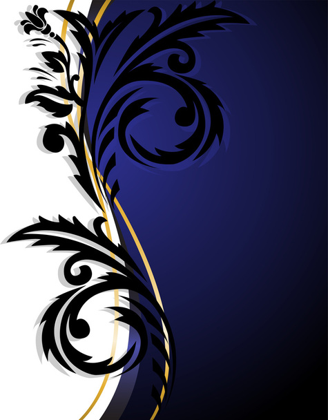 ornamento vertical branco-azul
 - Vetor, Imagem