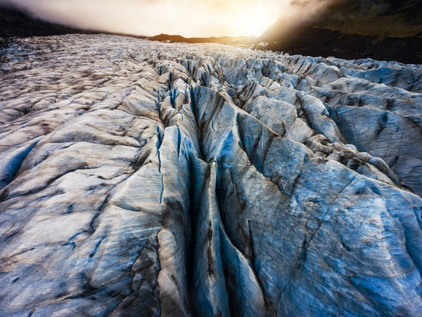 Svinafellsjokull Ledovec ve Vatnajokull, Island. - Fotografie, Obrázek