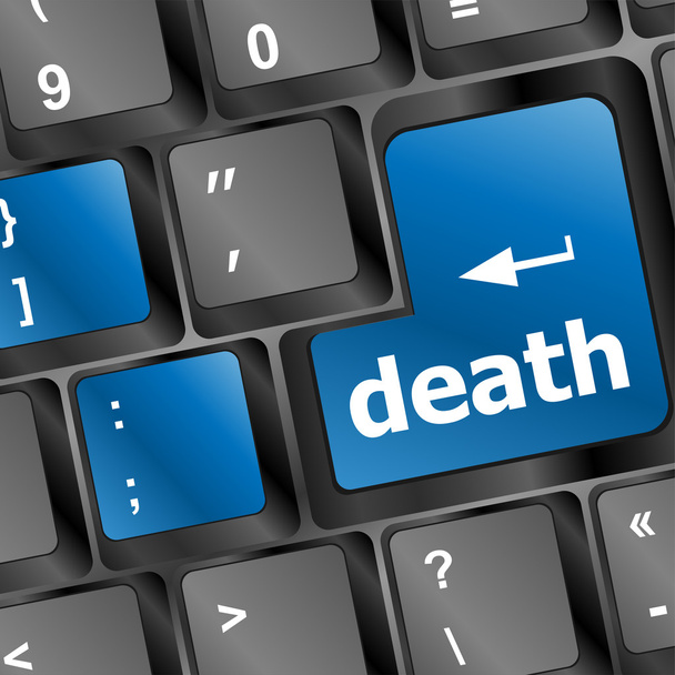 κουμπί θανάτου στο πληκτρολόγιο του υπολογιστή πλήκτρο PC - Φωτογραφία, εικόνα