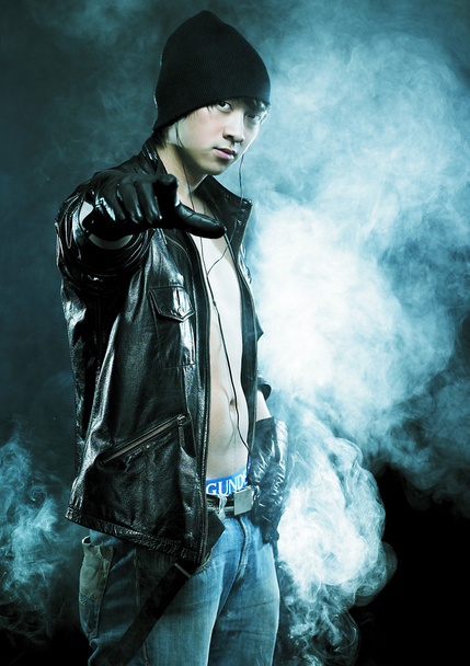 Asian techno dance boy - Foto, Bild