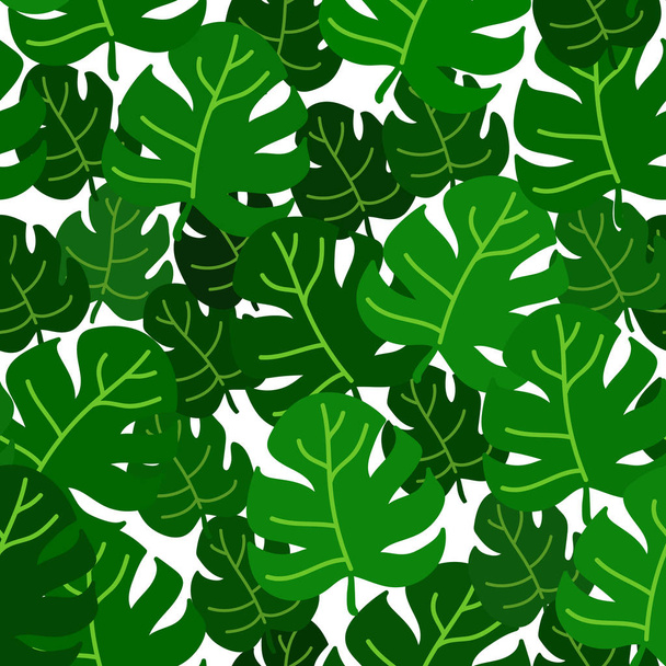 Vector seamless pattern with jungle plant. Seamless pattern with palm leaves. Seamless pattern with palm leaves  - Vektor, Bild