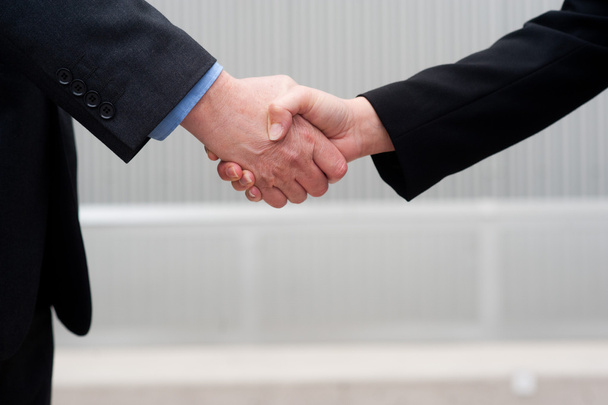 handshake isolated on business background - Photo, Image