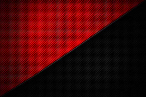 vörös és fekete szénszálas. két hang fém háttér és szuperek - Fotó, kép