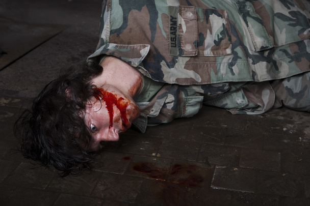 Radicals torturing and killing US soldier - Foto, Imagem