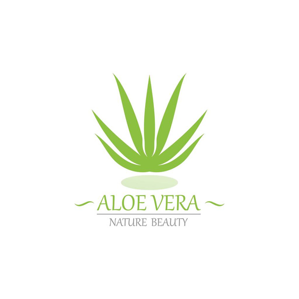 Logo Aloe Vera i ikona szablonu symbolu - Wektor, obraz