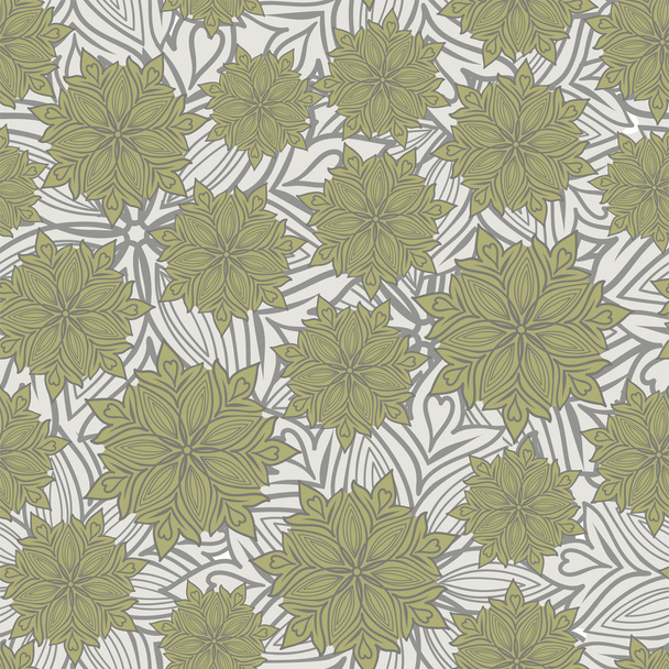 Grey floral background - Vector, Image