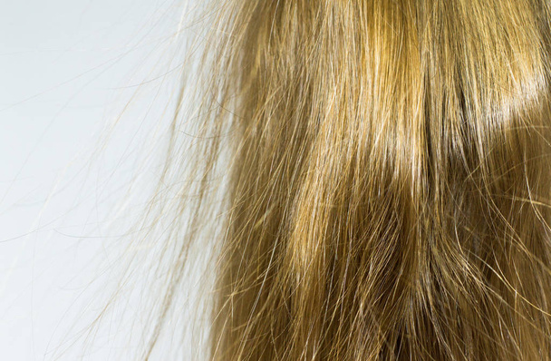 Egészséges szőke haj közelkép  - Fotó, kép