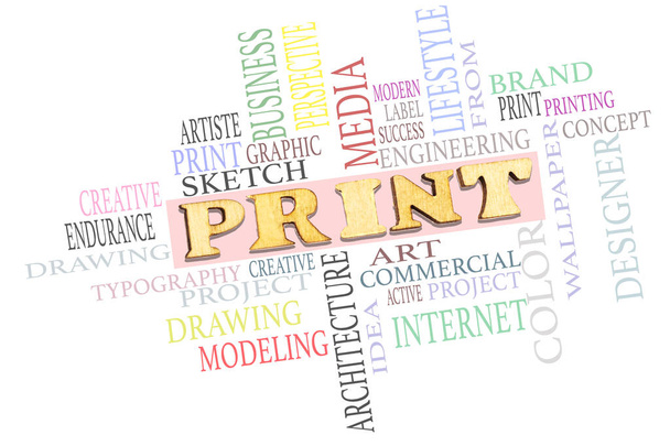 Облачный принтер бизнес-концепции Web Design
 - Фото, изображение