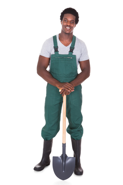 Gardener Holding Shovel - Fotografie, Obrázek