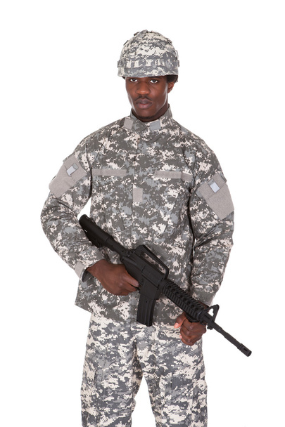Portrait Of A African Soldier - Zdjęcie, obraz