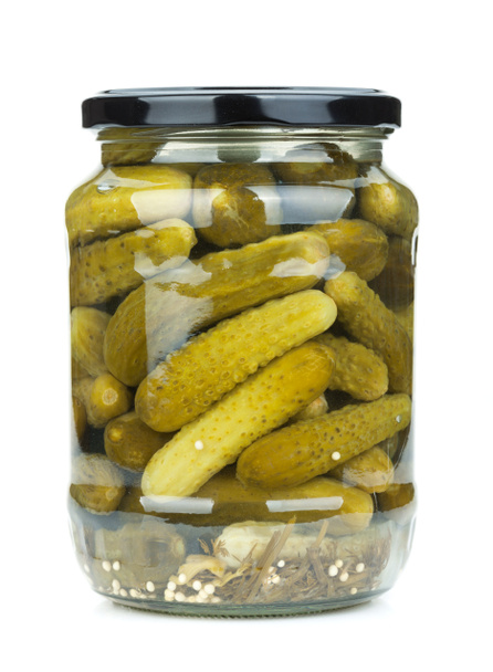 Pickles in glazen pot - Foto, afbeelding