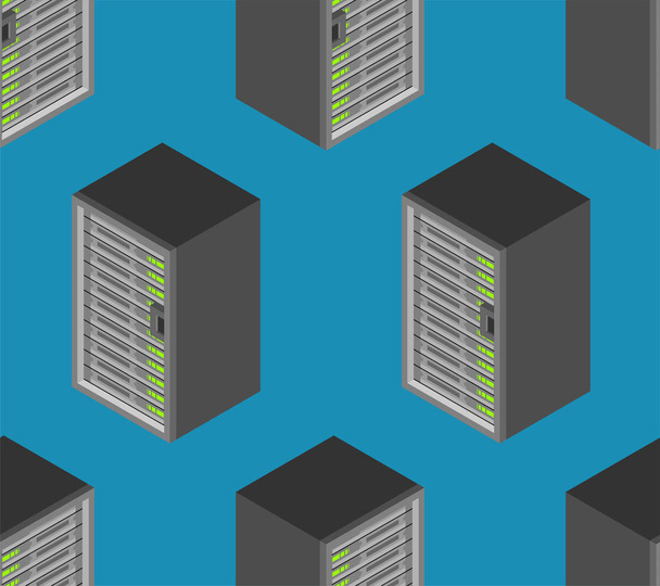 Server pattern seamless. Data center background Computer  - Vector, Image