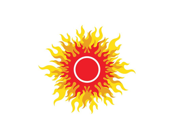 Flamme de feu Logo icône vectoriel illustration design
 - Vecteur, image