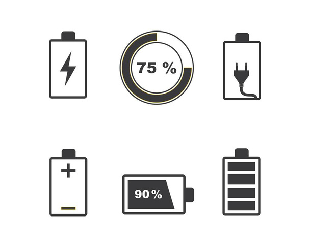battery icon logo illustration vector - Vector, Image