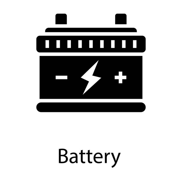 Power storage battery solid icon - Вектор, зображення