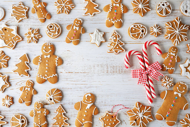 Various Christmas ginger cookies - Photo, Image