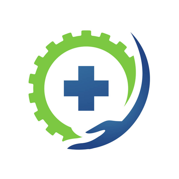 Ambulans Hastanesi Pharm için Sağlık tıbbi logo vektör simgesi - Vektör, Görsel