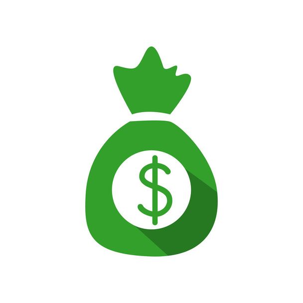 Raha laukku logo vektori kuvake musta ja valkoinen Moneybag säkki
  - Vektori, kuva