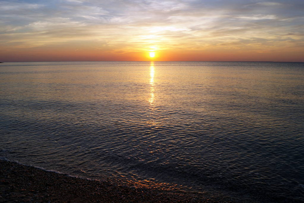 Sonnenuntergang im Long Island Sound, New York State - Foto, Bild