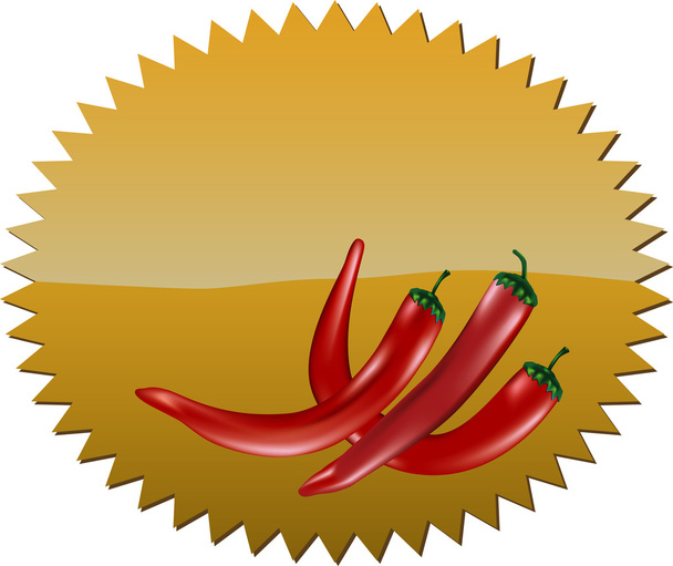 Chili paprika jele - Vektor, kép