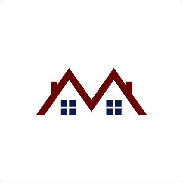 Wohnung Haus Immobilien Immobilien Logo Design Vektor Wandleuchte - Vektor, Bild